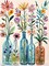 DIY Diamond Art Kits for Adults Flowers Diamond Painting Kits for Adults Beginners, Round 5D Full Drill Paint by Diamonds Gem Art Dots Painting Vase Flowers Crafts for Home Wall Art Decor 11.8x15.7in